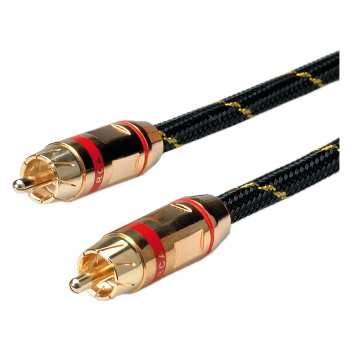 Roline GOLD Cinch-Verbindungskabel simplex Stecker / Stecker, Rot 2,5m (2.50 m, Cinch Kabel) (11.09.4231)
