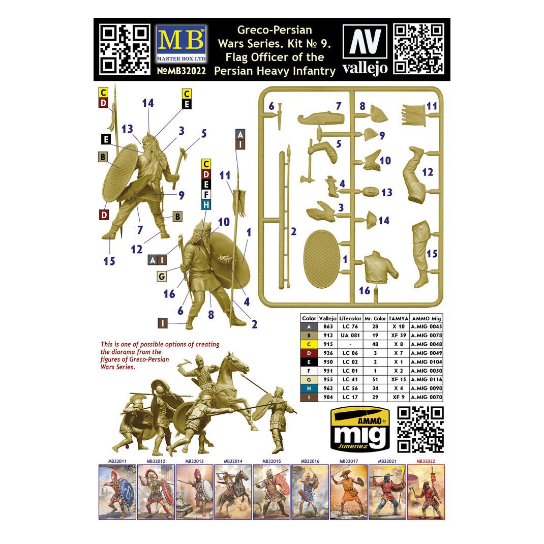 Master Box Greco-Persian Wars Series. Kit?? 9. Flag Officer of the > Persian Heavy Infantry (32022)