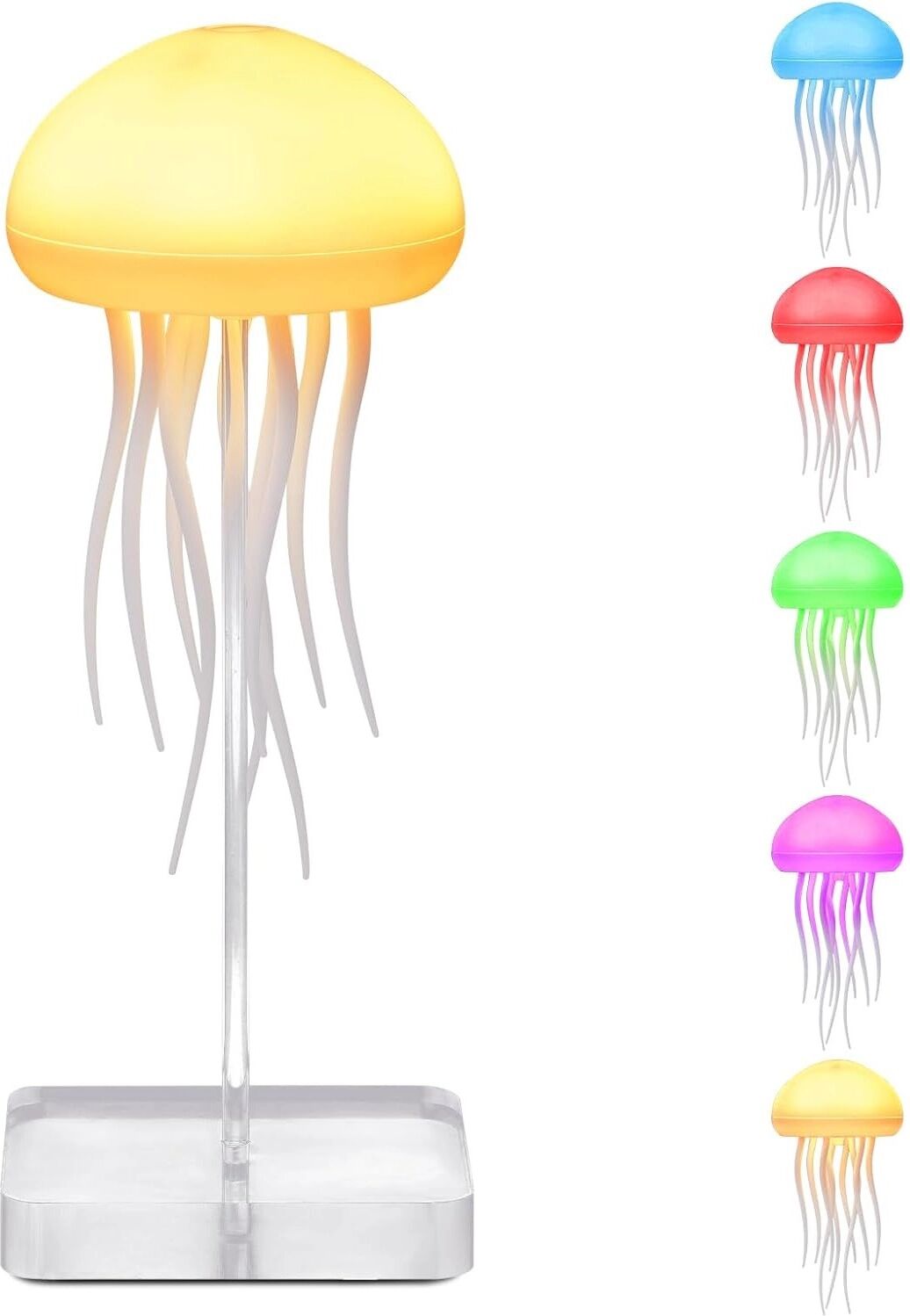 INF Soundgesteuerte Quallenlampe - Mehrfarbiger Farbverlauf - Hänge- und Sockelmodell
