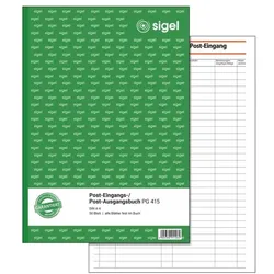 Sigel Formularbuch »Post-Ein-/Ausgangsbuch« PG415 weiß, 29.7x21 cm