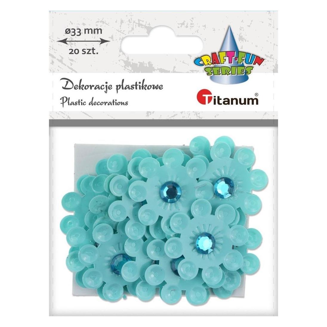 Titanum Selbstklebende Dekorationen 3D blaue Blumen 20 Stk (47994354)
