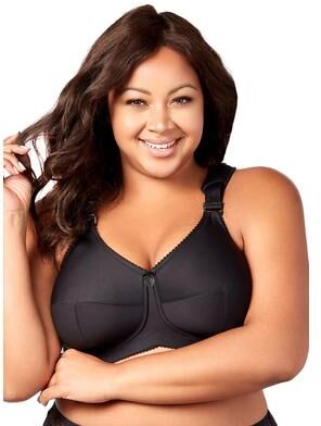 Plus Size Women's Simple Curves Softcup Bra 1505 by Elila in Black (Size 52 O)