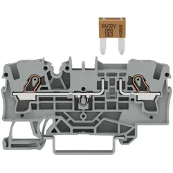 Wago 2004-1681 2-Leiter-Sicherungsklemme,für Kfz-Flachsicherungen,mit Prüfmöglichkeit,grau 20041681  - 50 Stück