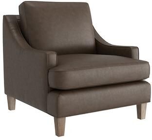 Cameron Leather Chair - Taupe Leather, Taupe Latte - Ballard Designs