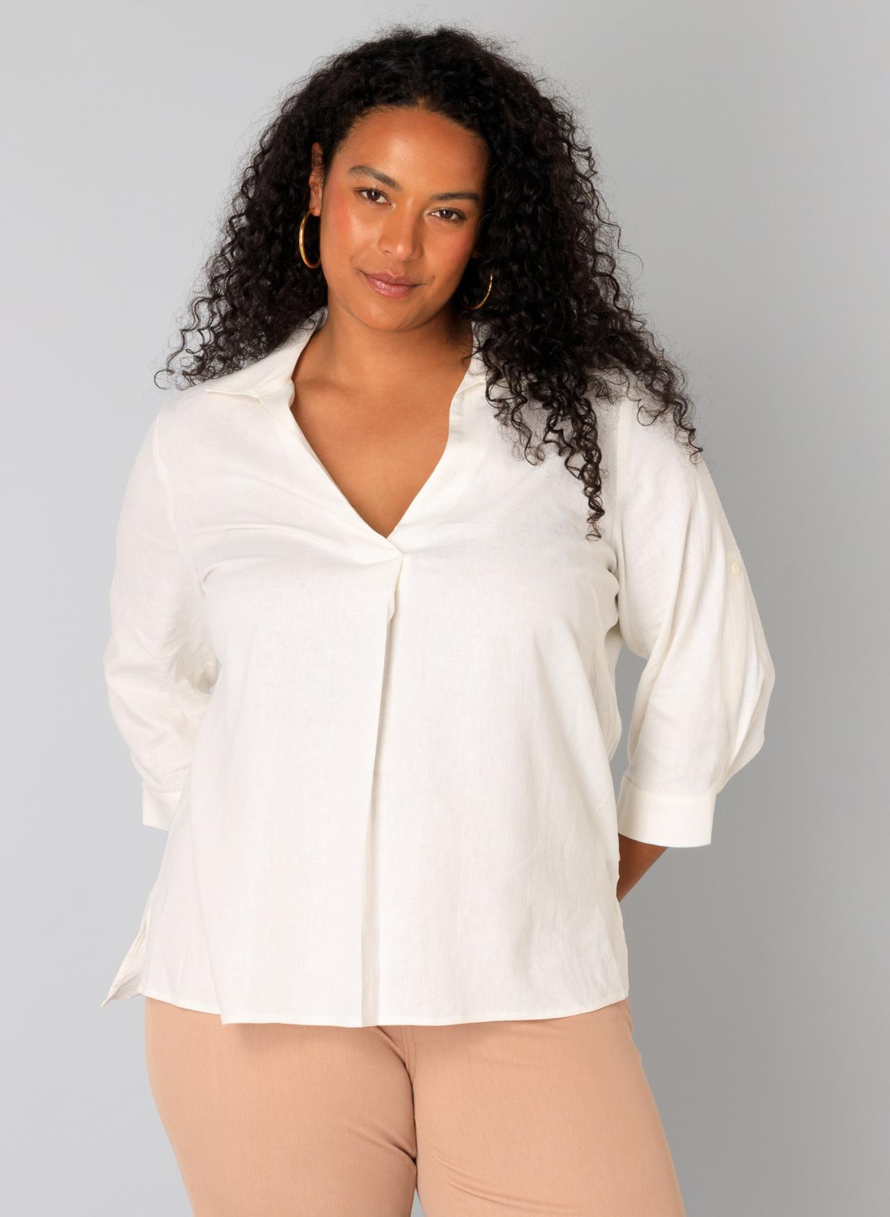 YEST CURVE Uda Tops - Natural White