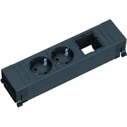 Bachmann, Steckdosenleiste, Bach Power Frame 2xSchuko 1xABD schwarz (2x, CEE 7/3)