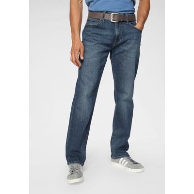 Straight-Jeans LEE "Extreme Motion", Herren, Gr. 33, Länge 30, blau (maddox), Denim/Jeans, Obermaterial: 98% Baumwolle, 2% Elasthan, normal lang, Jeans Straight-Jeans, Extreme Motion Stretchware