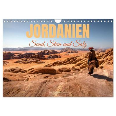 Jordanien Sand, Stein und Salz (Wandkalender 2026 DIN A4 quer), CALVENDO Monatskalender