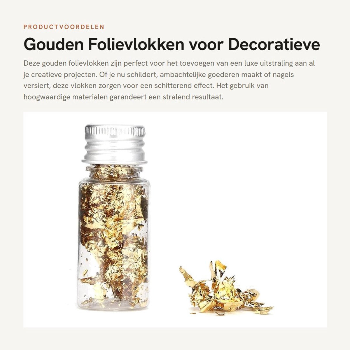 Dailygoods Goudfolie Decoratieve Vlokken