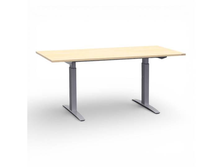 Sitzungstisch Tradingzone Proline 160x80 cm, Eiche/Silbergrau, Rechteckig, Neu, Tisch - Für professionelle Meetings