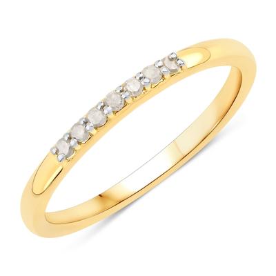 Fingerring RAFAELA DONATA "K731" Gr. 52, gelbgold, Fingerringe, Damen, 52, Diamanten, 1,9mm, Fingerring, aus Sterling Silber