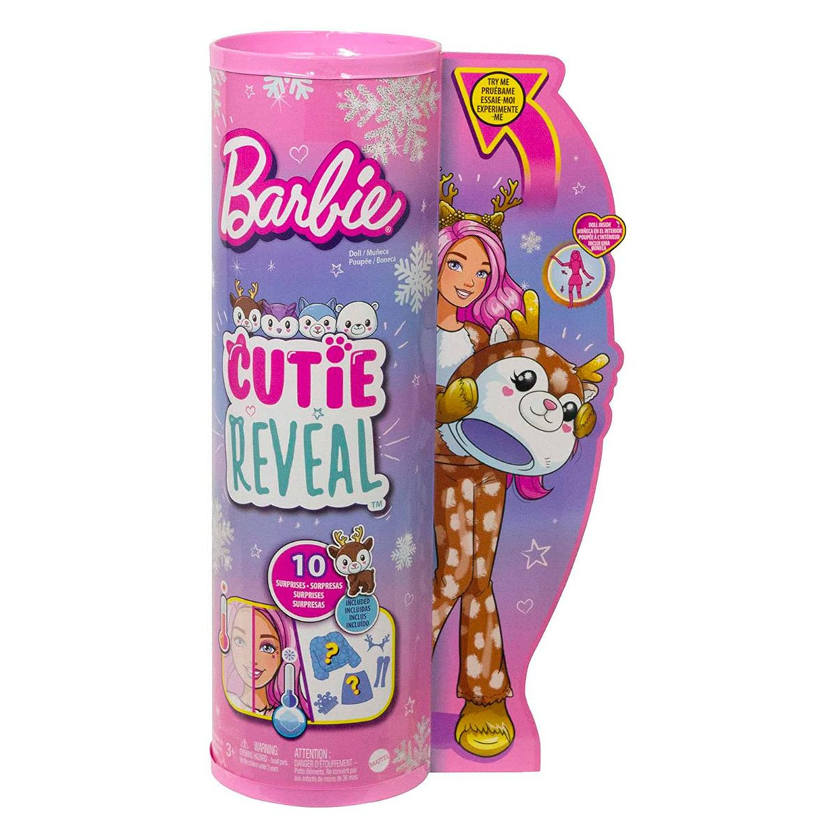 Mattel Barbie Cutie Reveal Winterse Sneeuwvlokken Pop