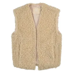 Teddy-Weste Rabe beige, 44