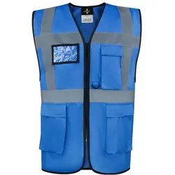 Korntex, Warnweste, Warnweste Multifunktional Hamburg Blau mit 360° Sicherheit XL EN ISO 17353  KXCMF (XL)