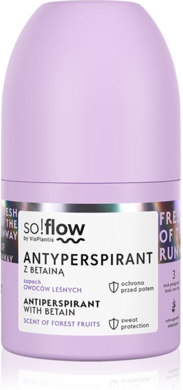 so!flow Antiperspirant anti-transpirant roll-on pour femme Betain Scent Of Forest Fruits 50 ml