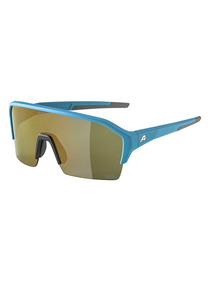 Alpina Unisex-Sportbrille "Ram HR Q-Lite" in Gold/ Blau - onesize