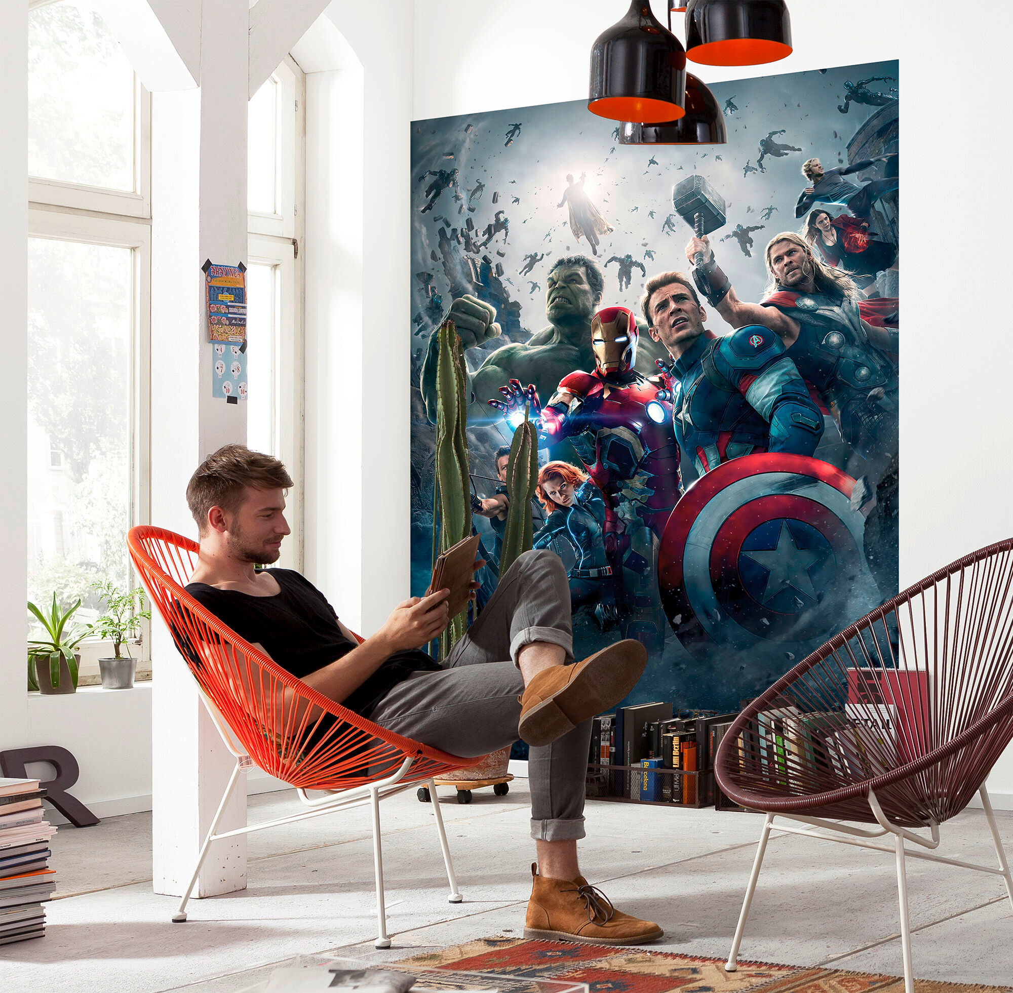Fototapete KOMAR "Avengers-Age-of-Ultron-Movie-Poster - Grösse 184 x 254 cm", bunt, B:184m H:254m L:254m, Papier, Tapeten, Fototapete, Kinderzimmer bunt B/L: 184m x 254m
