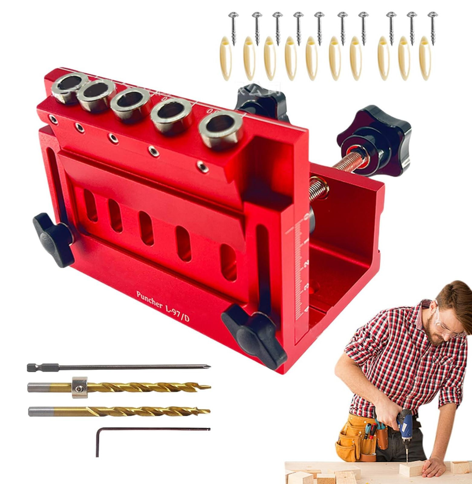 Pocketgat Jig Set voor Houtbewerking