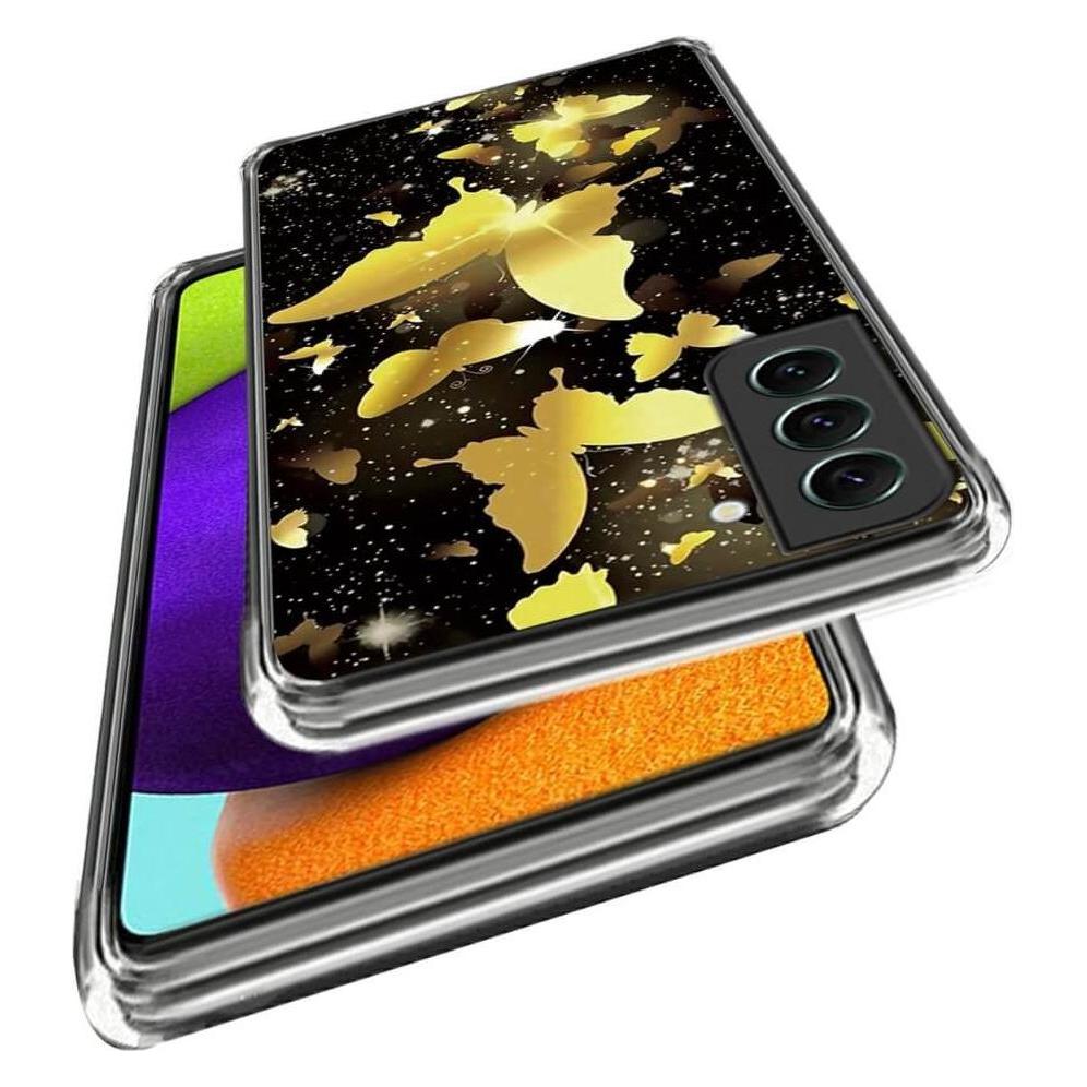 Cover-Discount Galaxy S23 - Softes Silikon Case Schmetterling gold (Samsung Galaxy S23) (660116294D)