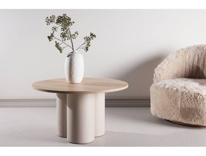 Couchtisch Azzurro Ø80 cm – Rundtisch - Natur - Luxusbetten24