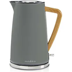 Nedis Elektrischer Wasserkocher, Wasserkocher, Grau