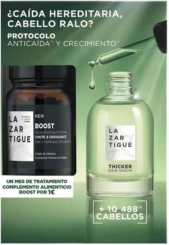 Lazartigue Thicker Anti-Hair Loss Protocol Serum + Fortify Shampoo Set