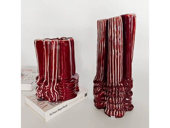 Vase en céramique empilable créatif, pots à fleurs minimalistes, décoration de bureau, arrangement de fleurs, vases floraux, décoration esthétique de la pièce
