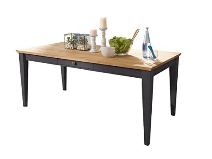 Esstisch in Kiefer massiv grau Tisch(BxHxT 180x76x90 cm)