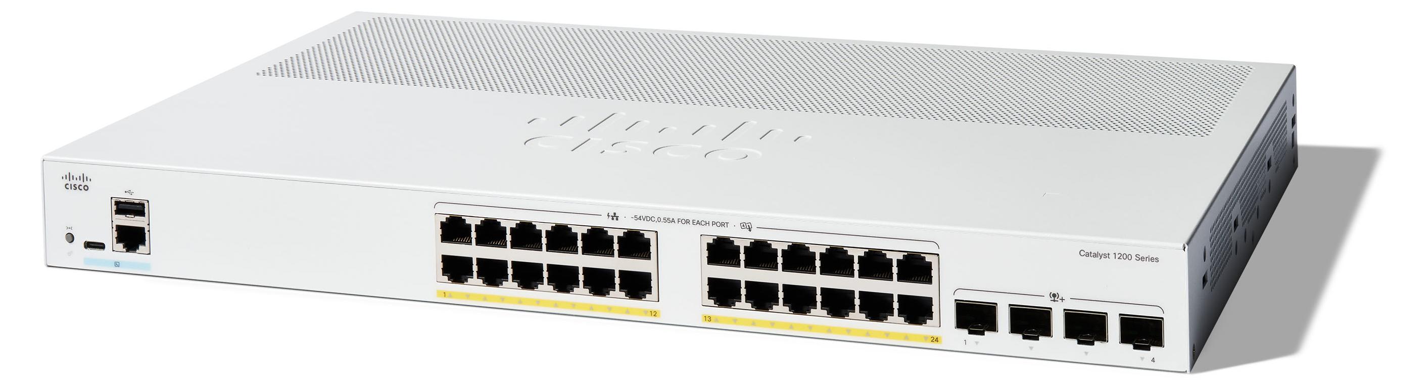 Cisco C1200-24P-4X, Managed, L2/L3, Gigabit Ethernet (10/100/1000)