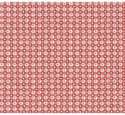 Rifle Paper Co. Daisy Gingham Red Floral Check Premium Peel + Stick Wallpaper