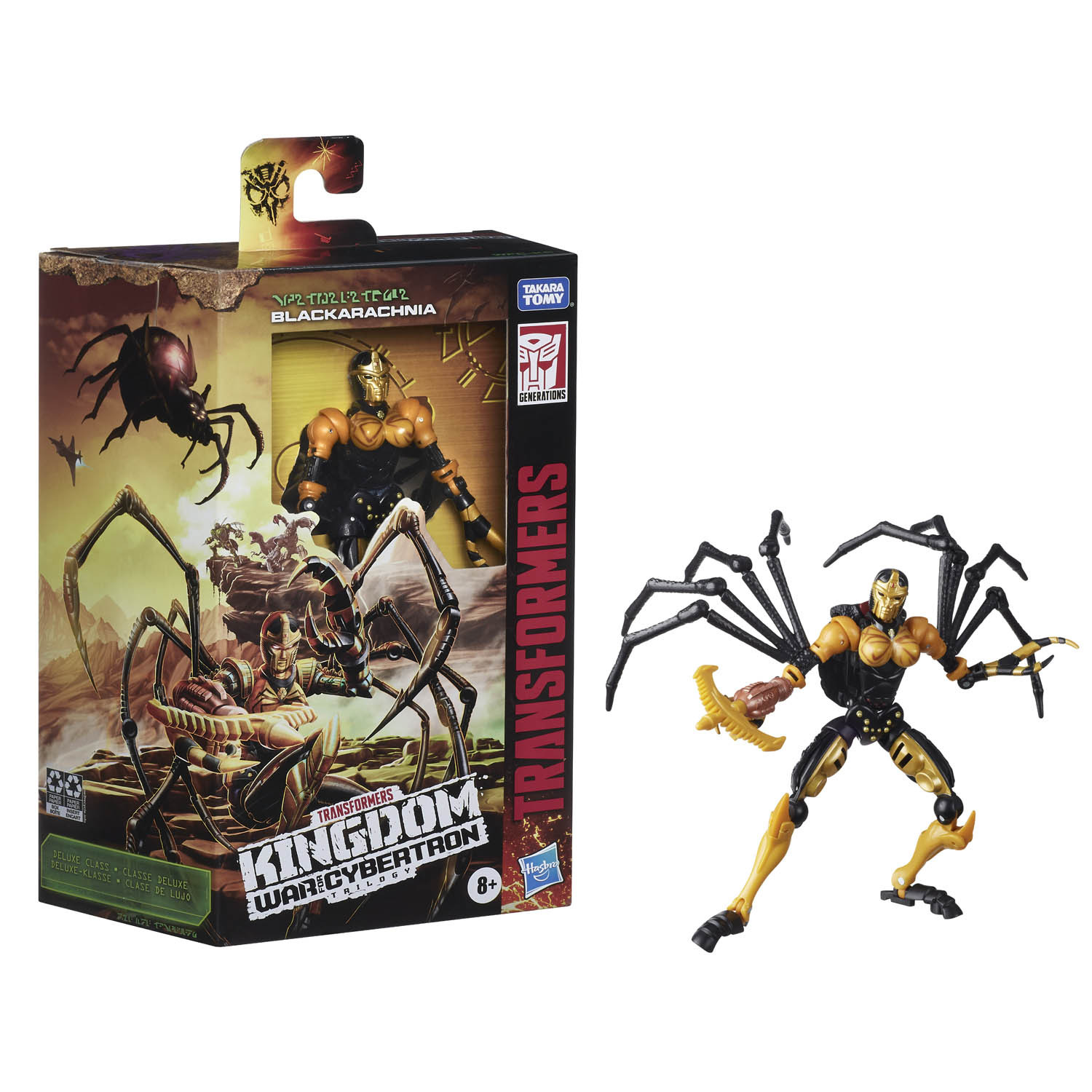 Hasbro Blackarachnia actiefiguur voor verzamelaars gebaseerd op de animatieserie