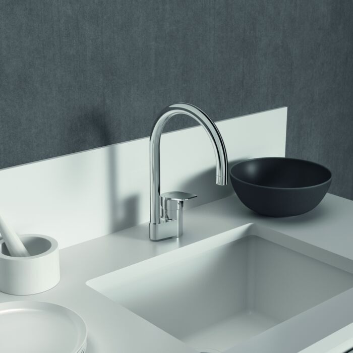 Ideal Standard Küchenarmatur BD339AA mit hohem Rohrauslauf, chrom