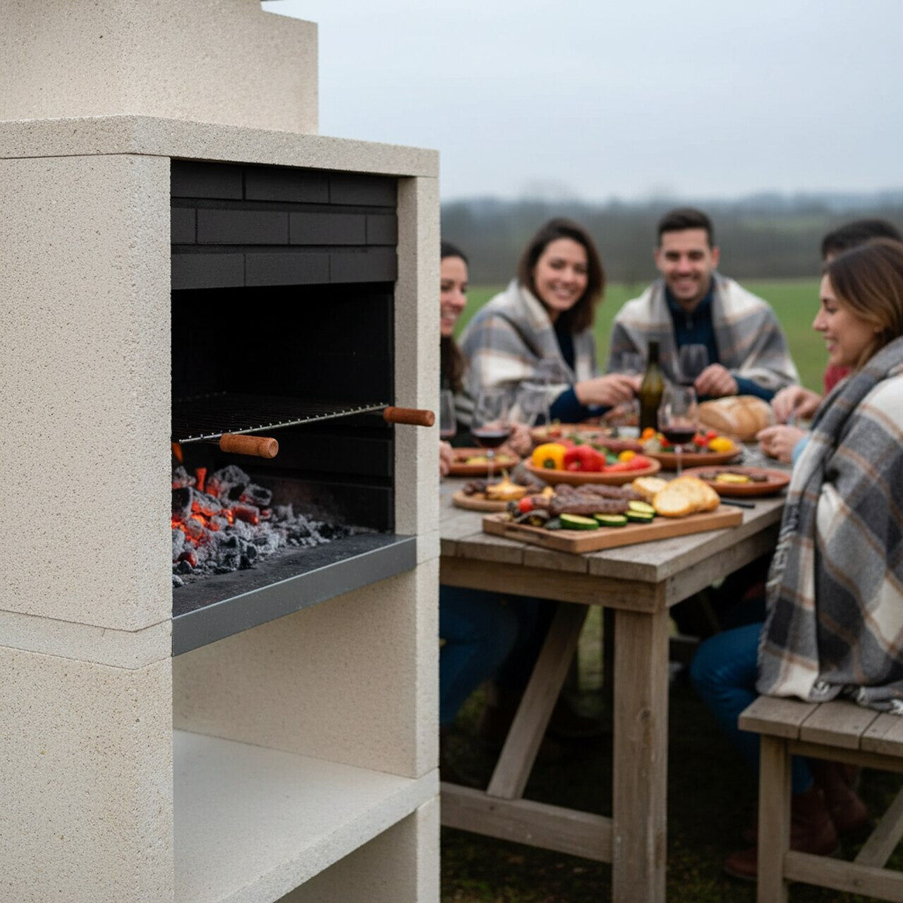 My-Barbecue Churrasqueira Contemporânea com Forno CS6120F - Direito / Cinza
