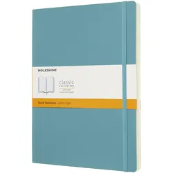 Moleskine Liniertes Notizbuch XL mit weichem Einband reef blue