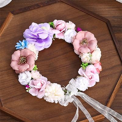 Brautkranz, Brautjungfern-Blumenstirnband, Haarreifen, Waldstil, Hochzeitskleid-Accessoires, koreanische Strandfotografie-Haaraccessoires
