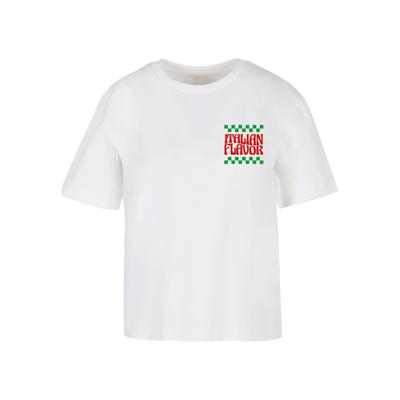 T-Shirt MISS TEE "Miss Tee Italian Flavor Tee", Damen, Gr. 5XL, weiß, 100% Baumwolle, bedruckt, oversize, Rundhals, Shirts T-Shirt