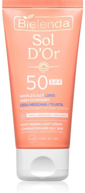Bielenda Sol D’or crème solaire visage waterproof SPF 50 50 ml