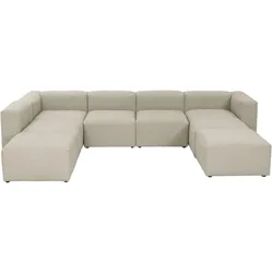 WOHNLANDSCHAFT 1 Kattrina Flachgewebe creme