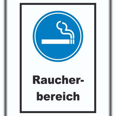HB-Druck Raucherbereich Schild A6 (105x148mm)