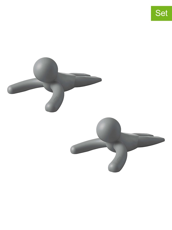 umbra 2er-Set: Türstopper "Buddy" in Grau - (B)10,5 x (H)6 x (T)14,9 cm - onesize