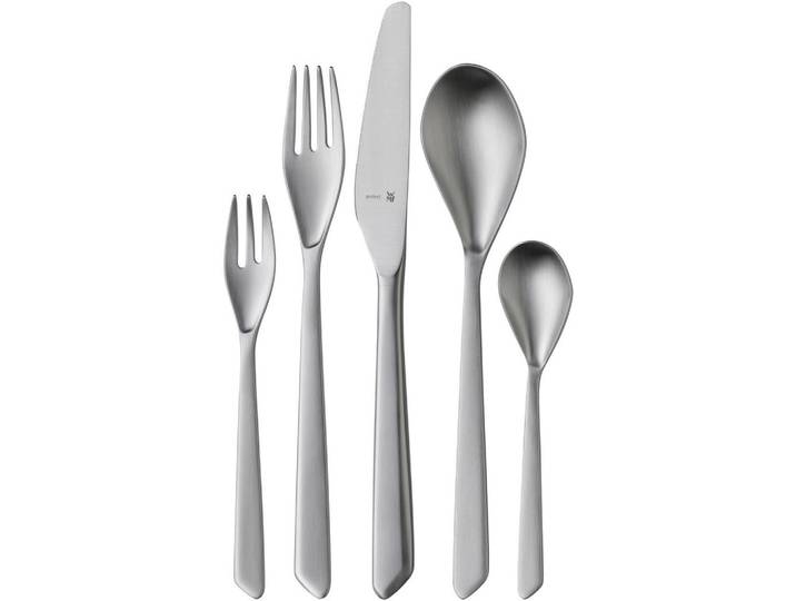 WMF Besteckset Neo, Grau, Metall, 30-teilig, 26.5x55x43 cm, ergonomischer Griff, Essen & Trinken, Besteck, Besteck-Sets