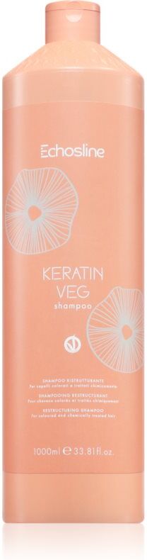 Echosline Keratin veg Shampoo shampoing nourrissant pour renouveler et renforcer les cheveux avec acides aminés 1000 ml