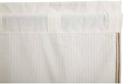 VHC Brands Primitive Kitchen Curtains VHC Star Valance Rod Pocket Cotton Star Appliqued