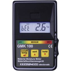 Greisinger GMK 100 Materialfeuchtemessgerät Messbereich Baufeuchtigkeit (Bereich) 0 bis 8 % vol Messbereich Holzfeuchtigkeit (Bereich) 0 bis 100 % vol 600467
