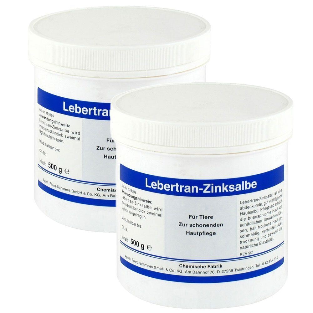Lebertran-Zinksalbe für Tiere Doppelpack 2x500 g Salbe