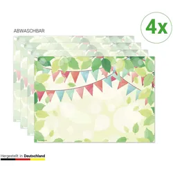CoverYourDesk, Tischset, Tischset Gartenparty Illustration