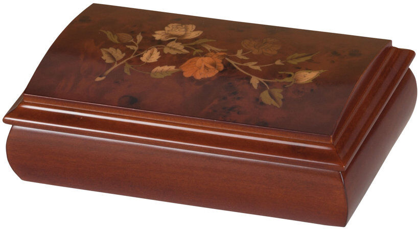Latitude Run Walnut Rose Jewellery Box + Walnut Rose 8cm H X 25cm W X 15cm D