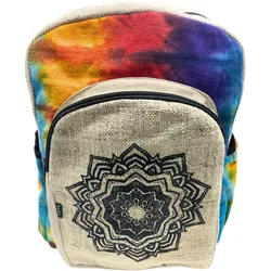 Tiedye Hemp Large Backpack - Mandala