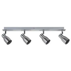 Deckenstrahler Meli GU10 230V max. 4x10W dimmbar Nickel satiniert