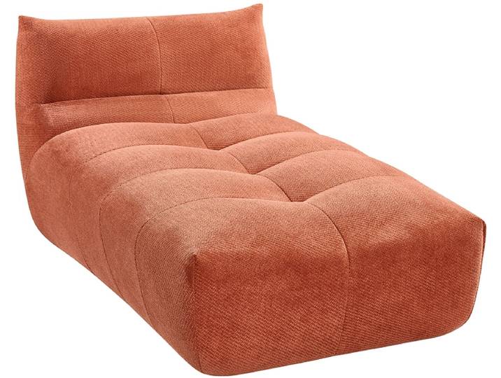 Vakuum-Recamiere LUCCIO Cord-Stoff terrakotta